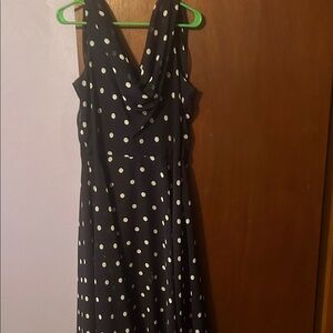 Classic Black Polka Dot Sleeveless Dress
